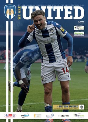 Colchester United v Sutton United - 22/04/23