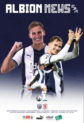 West Bromwich Albion v Middlesbrough - 25/02/23 West Bromwich Albion v Middlesbrough - 25/02/23