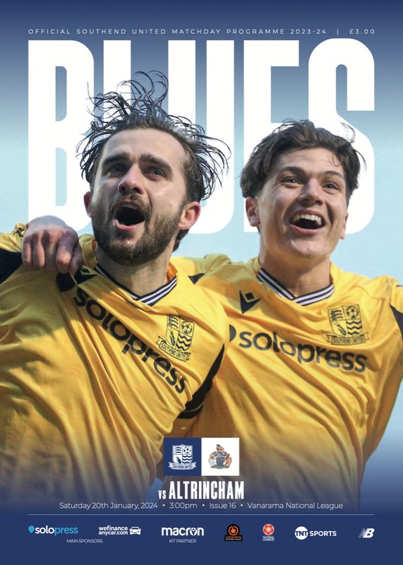 Southend United v Altrincham - 20/01/24