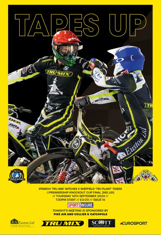 Ipswich Witches v Sheffield Tigers - 2023 Premiership Knockout Cup Final, 2nd Leg -  14/09/23