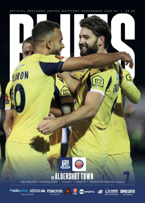 Southend United v Aldershot Town - 24/02/24