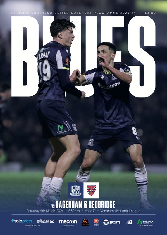 Southend United v Dagenham & Redbridge - 09/03/24
