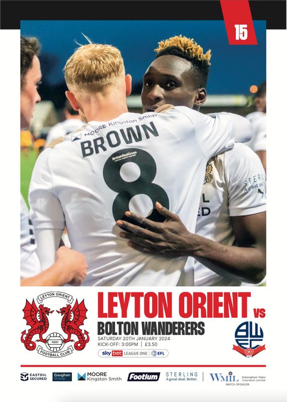 Leyton Orient v Bolton Wanderers - 20/01/24