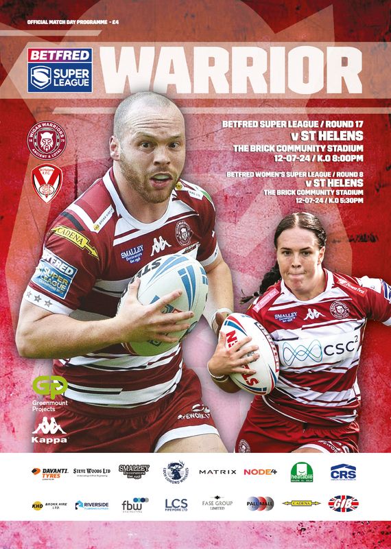 Wigan Warriors v St Helens - 12/07/24