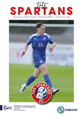 The Spartans v Forfar Athletic - 09/12/23