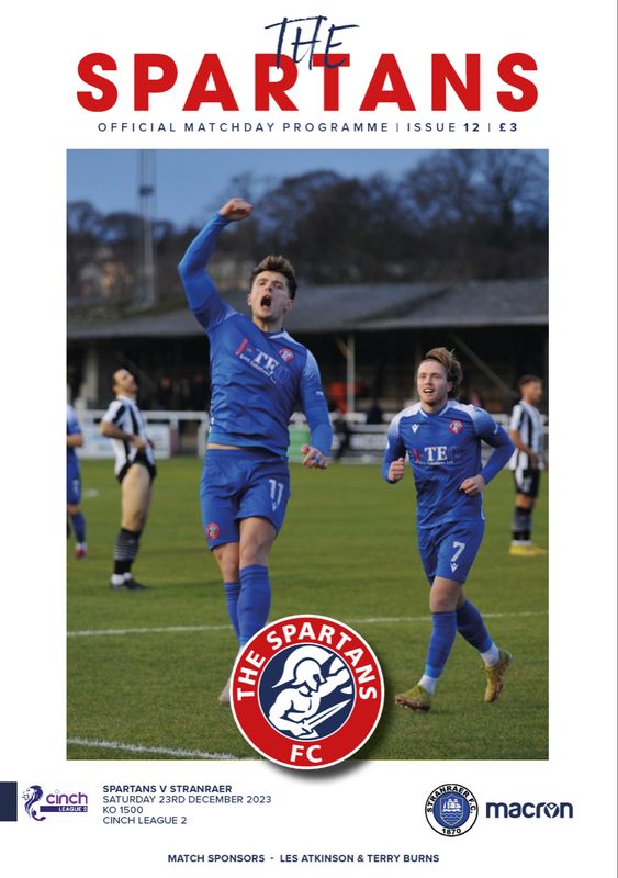 The Spartans v Stranraer - 23/12/23