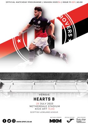 Gala Fairydean Rovers v Hearts B - 29/07/23 Gala Fairydean Rovers v Hearts B - 29/07/23