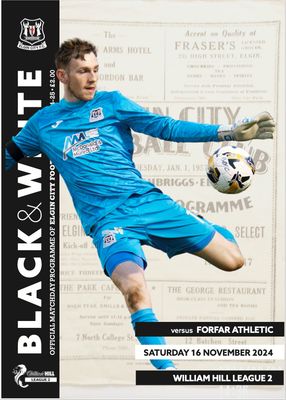 Elgin City v Forfar Athletic - 16/11/24