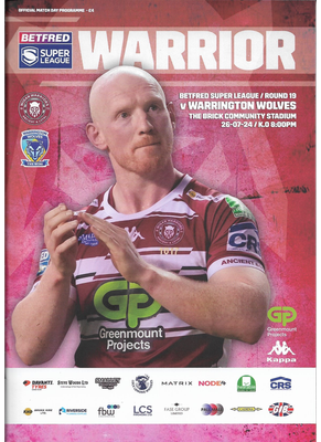 Wigan Warriors v Warrington Wolves - 26/07/24