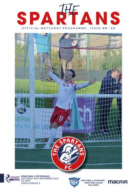 The Spartans v Peterhead - 18/11/23 The Spartans v Peterhead - 18/11/23