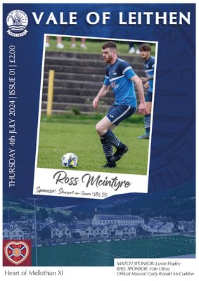Vale of Leithen v Heart of Midlothian XI - 04/07/24 Vale of Leithen v Heart of Midlothian XI - 04/07/24