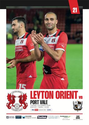 Leyton Orient v Port Vale - 12/03/24
