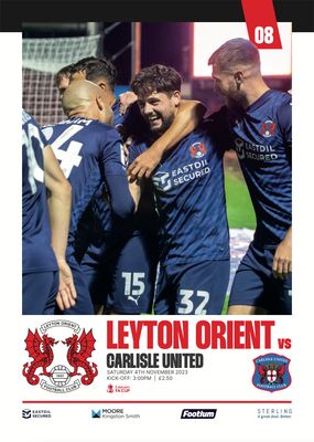 Leyton Orient v Carlisle United - 04/11/23 Leyton Orient v Carlisle United - 04/11/23