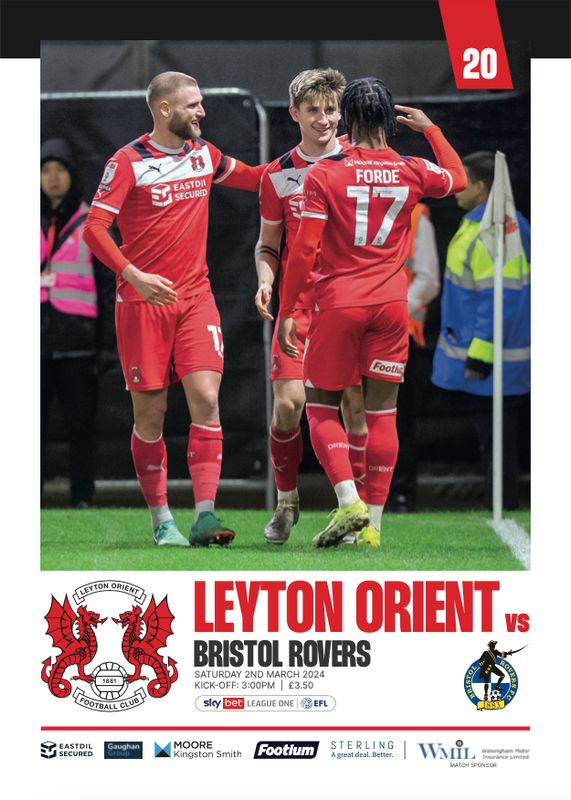 Leyton Orient v Bristol Rovers - 02/03/24
