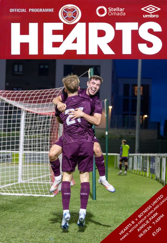 Hearts B v Bo'ness United - 06/09/24