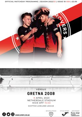 Gala Fairydean Rovers v Gretna 2008 - 08/04/23