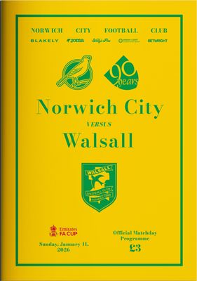 Norwich City v Walsall - 11/01/26