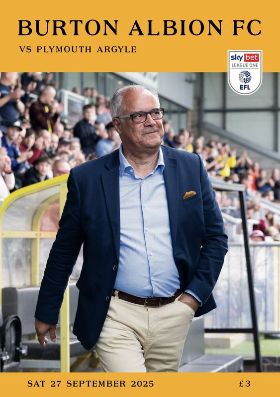 Burton Albion v Plymouth Argyle - 27/09/25