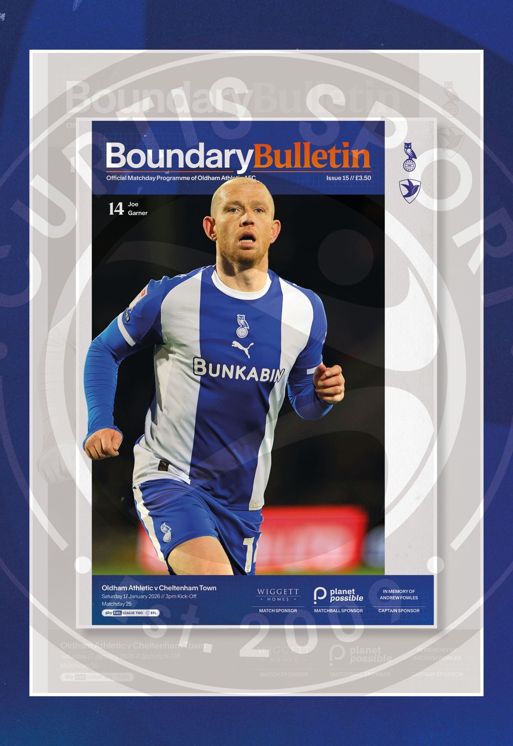 Oldham Athletic v Cheltenham Town - 17/01/26 Oldham Athletic v Cheltenham Town - 17/01/26