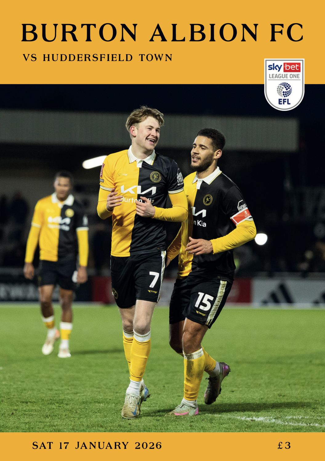 Burton Albion v Huddersfield Town - 17/01/26