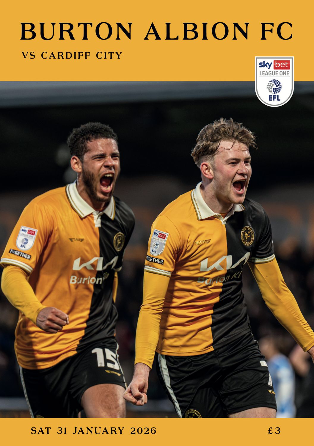 Burton Albion v Cardiff City - 31/01/26