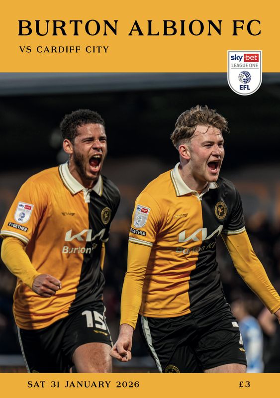 Burton Albion v Cardiff City - 31/01/26