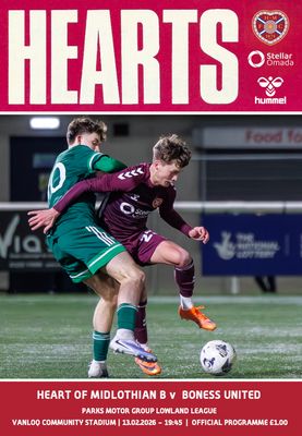 Hearts B v Bo'ness United - 13/02/26