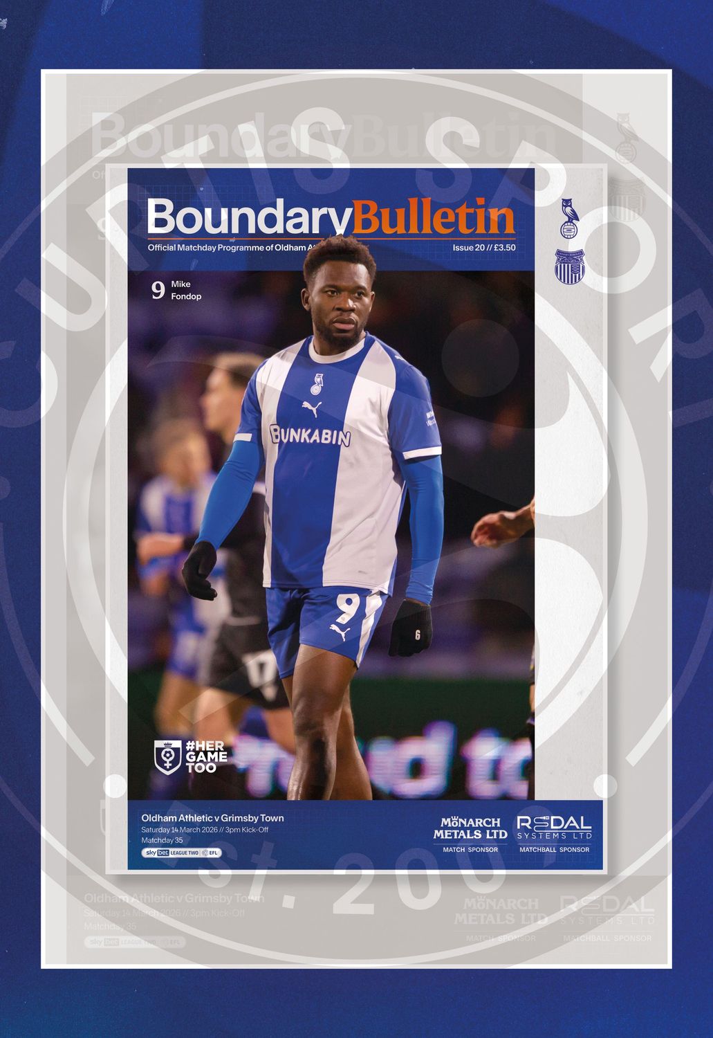 Oldham Athletic v Grimsby Town - 14/03/26