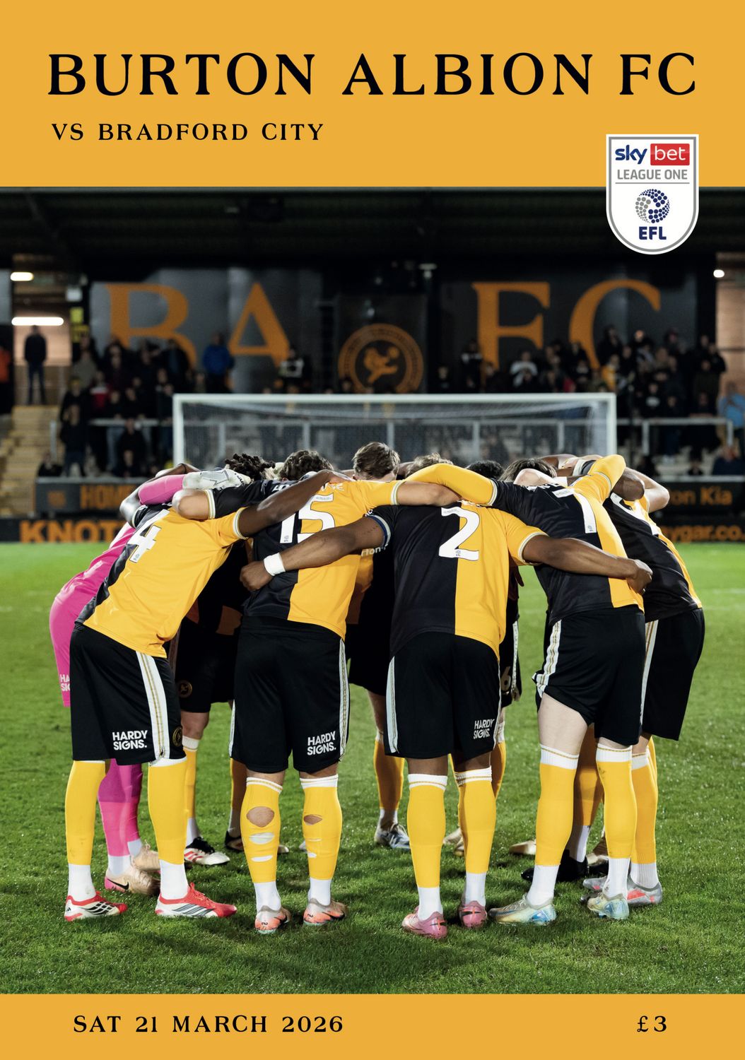 Burton Albion v Bradford City - 21/03/26