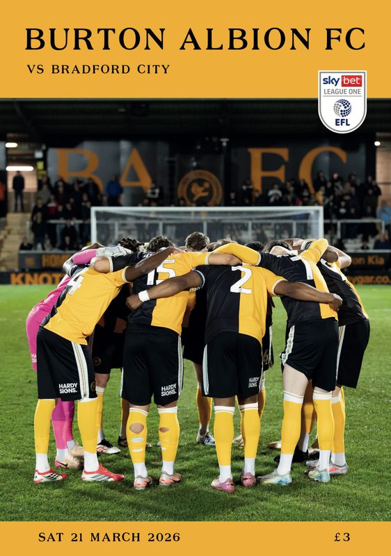 Burton Albion v Bradford City - 21/03/26