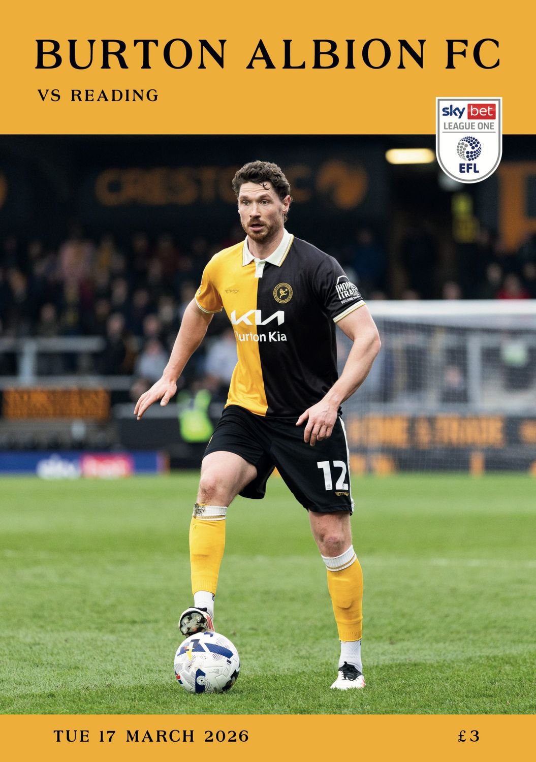 Burton Albion v Reading - 17/03/26