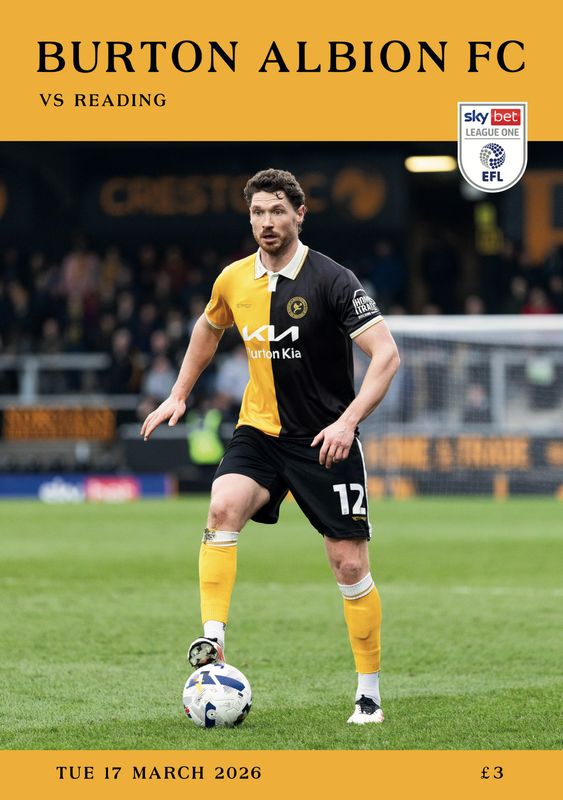 Burton Albion v Reading - 17/03/26
