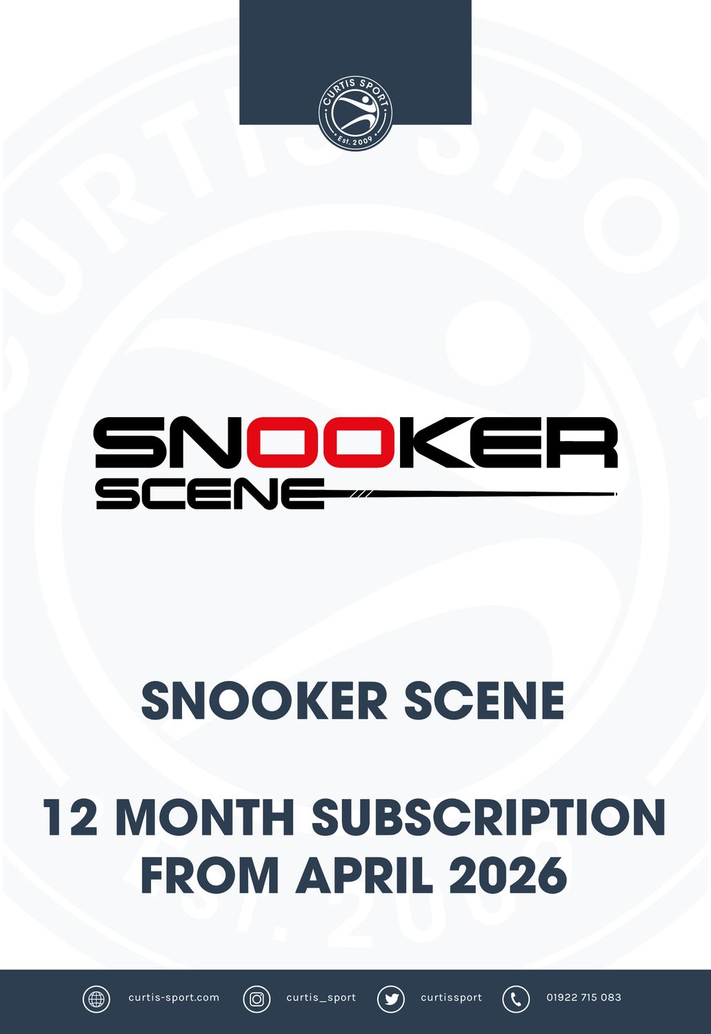 Snooker Scene - 12 Month Subscription (April 26)