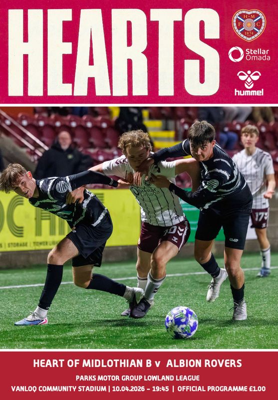 Hearts B v Albion Rovers - 10/04/26
