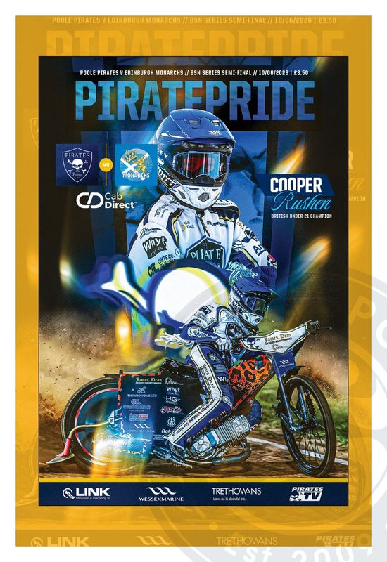Poole Pirates v Edinburgh Monarchs - 10/06/26
