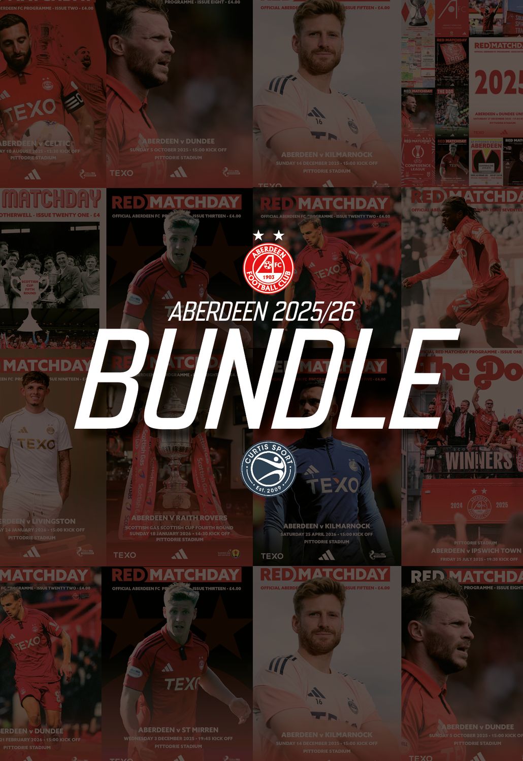 Aberdeen FC 2025/26 Matchday Programme Collection - SPECIAL OFFER Aberdeen FC 2025/26 Matchday Programme Collection - SPECIAL OFFER