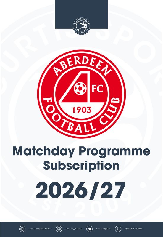 Aberdeen FC 2026/27 Home Subscription