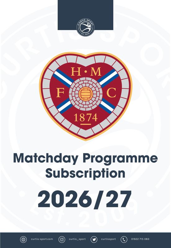 Heart of Midlothian 2026/27 Home Subscription