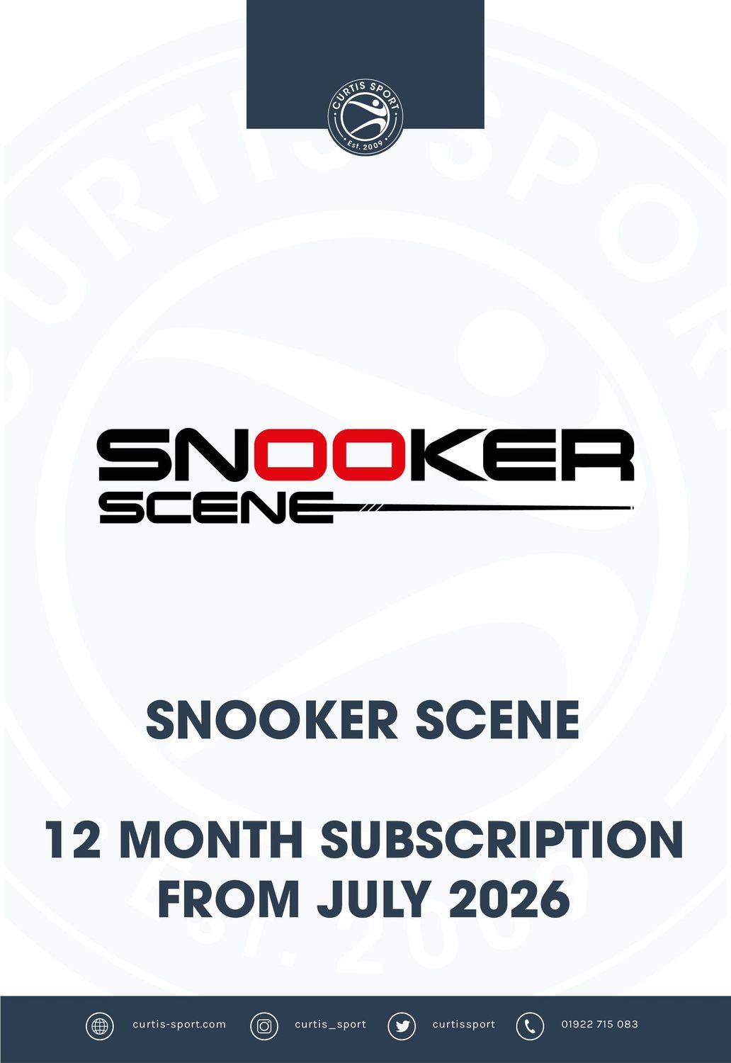 Snooker Scene - 12 Month Subscription (July 26) Snooker Scene - 12 Month Subscription (July 26)