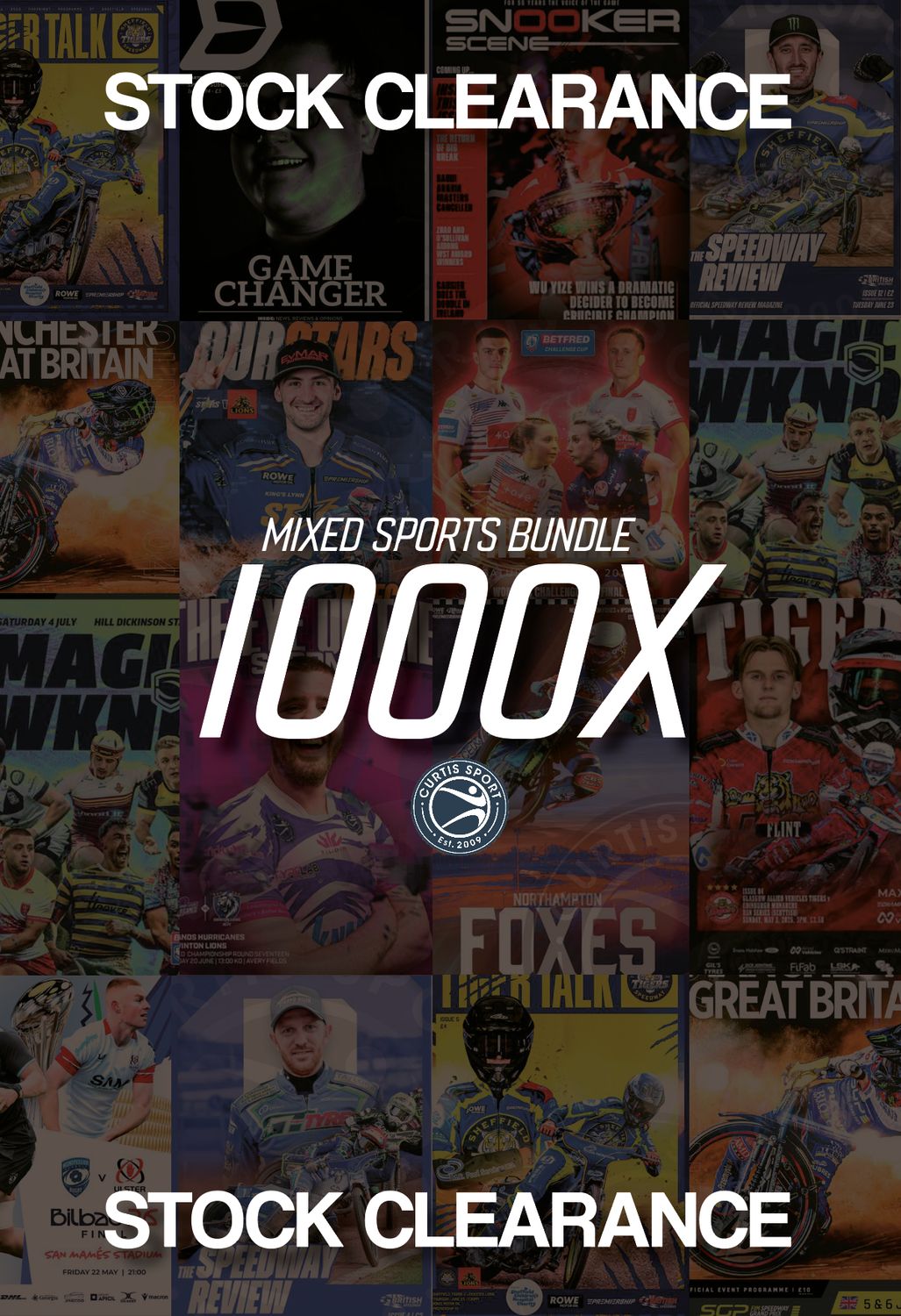 Mixed Sports Bundle (x1000) - COLLECTION ONLY Mixed Sports Bundle (x1000) - COLLECTION ONLY