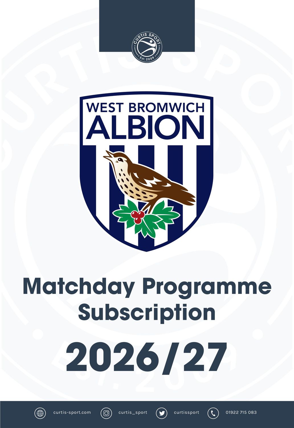 West Bromwich Albion 2026/27 Home Subscription West Bromwich Albion 2026/27 Home Subscription