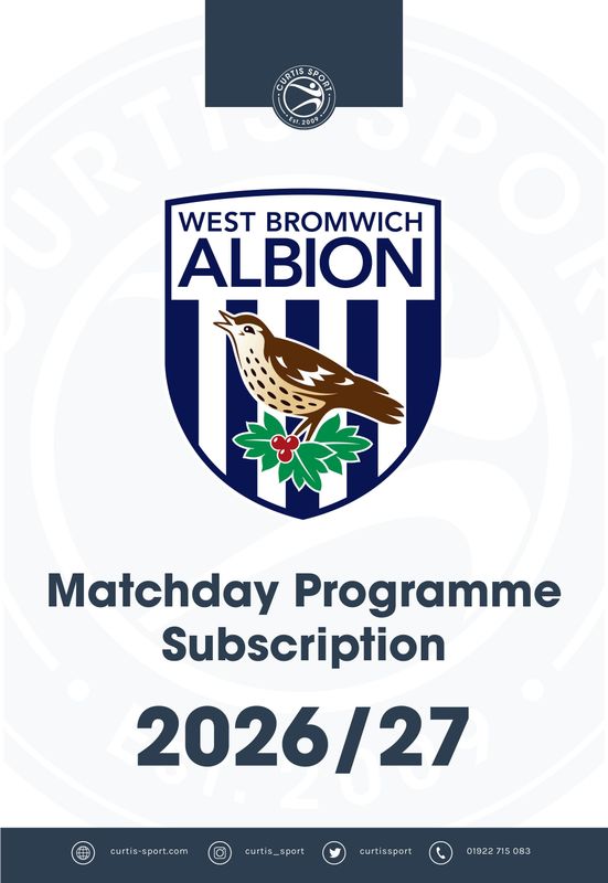 West Bromwich Albion 2026/27 Home Subscription
