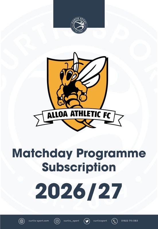 Alloa Athletic FC 2026/27 Home Subscription