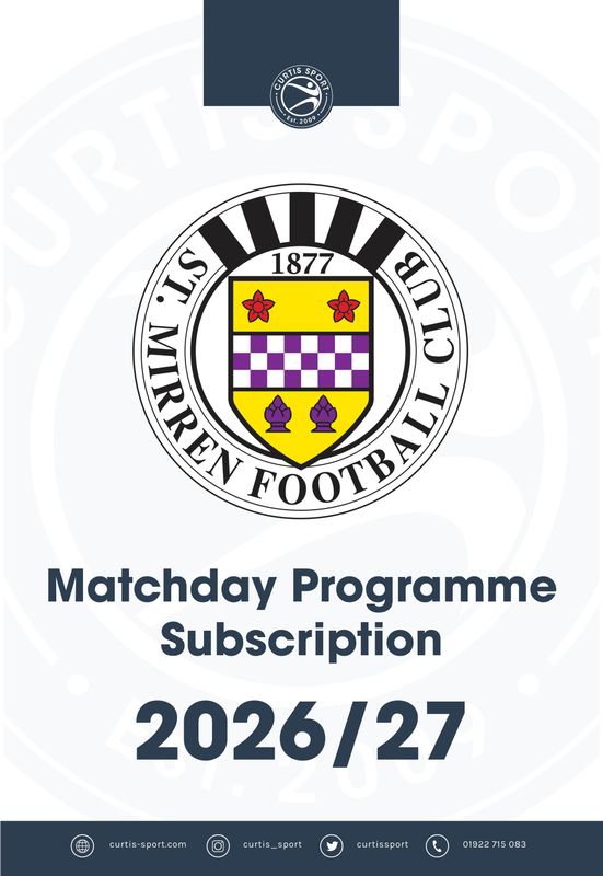 St Mirren 2026/27 Home Subscription