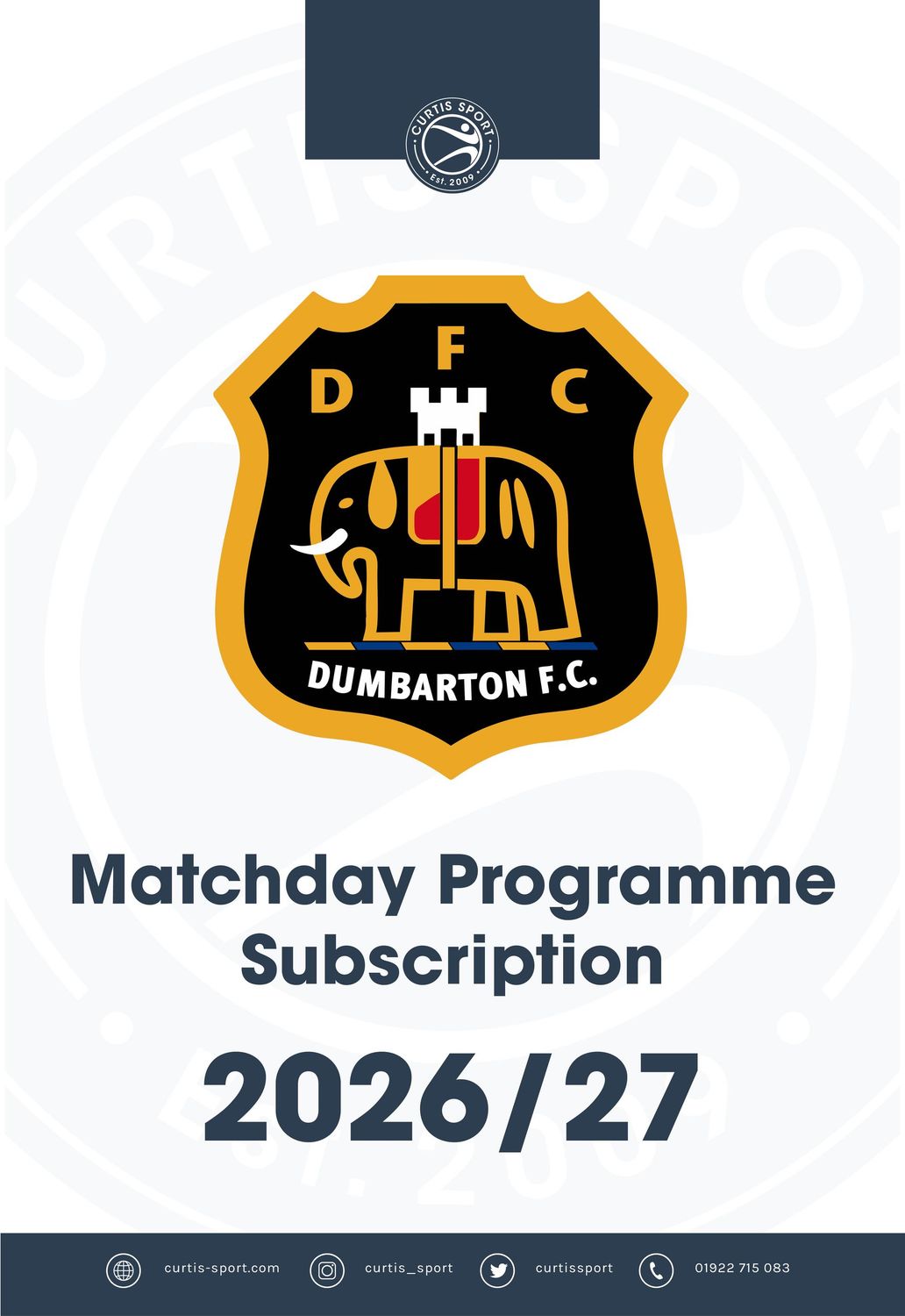 Dumbarton FC 2026/27 Home Subscription