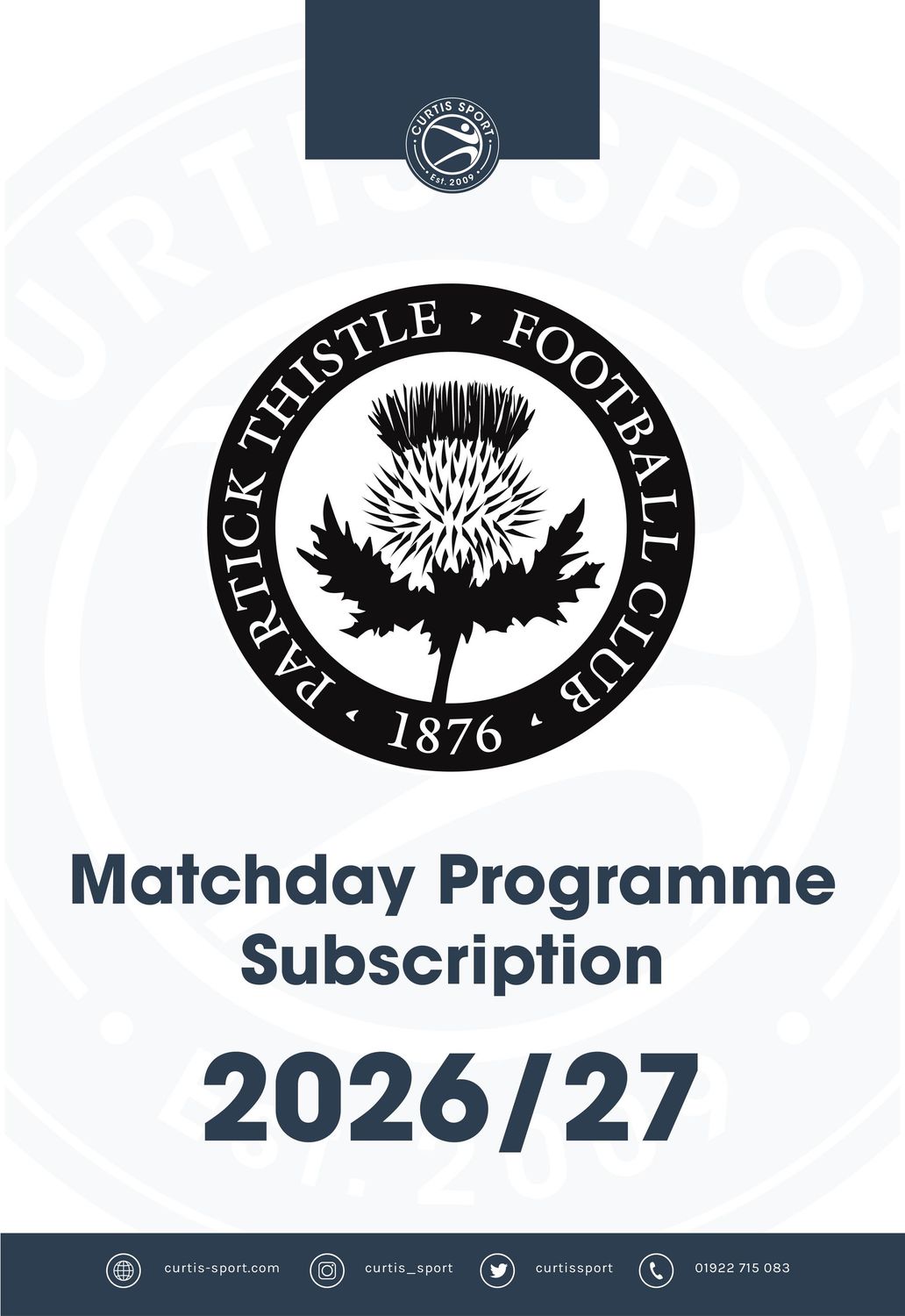 Partick Thistle 2026/27 Home Subscription