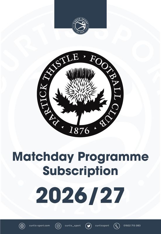 Partick Thistle 2026/27 Home Subscription