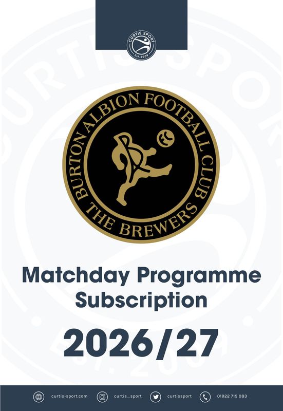 Burton Albion 2026/27 Home Subscription