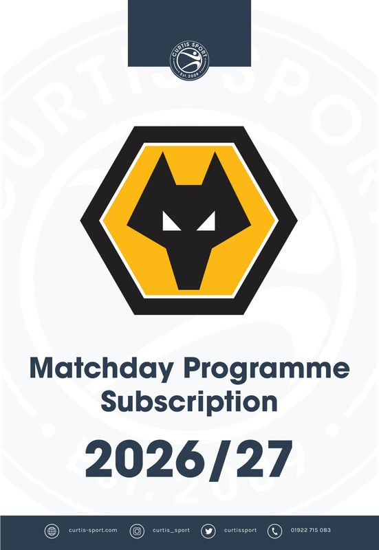 Wolverhampton Wanderers 2026/27 Home Subscription