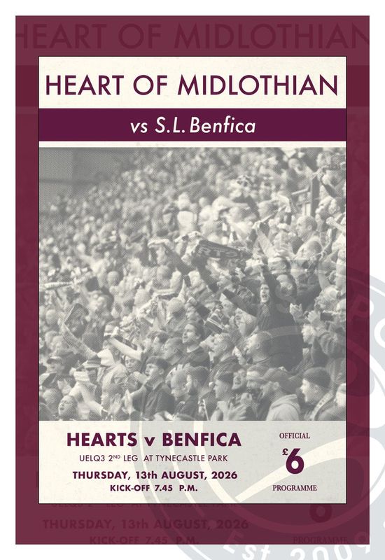 Heart of Midlothian v SL Benfica - 13/08/26